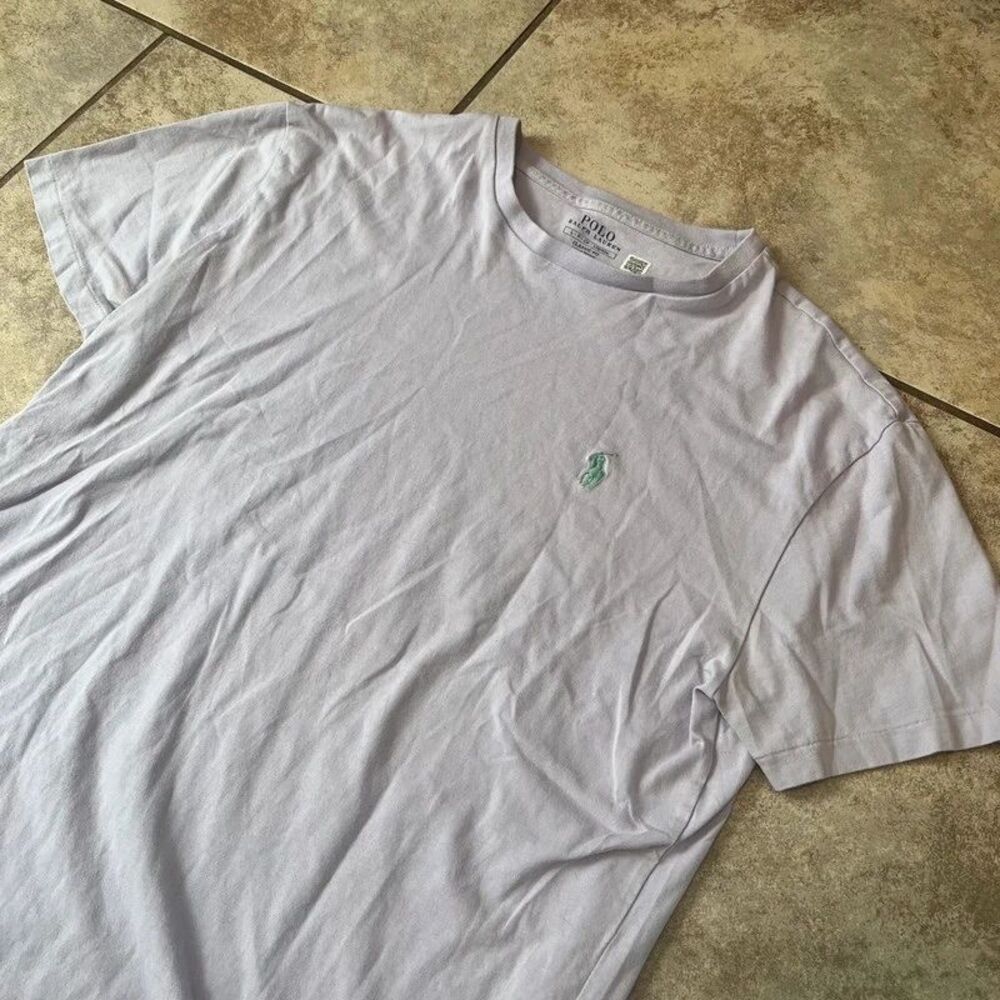 Polo Ralph Lauren Lavender Purple Classic Fit T-Shirt Green Pony Logo